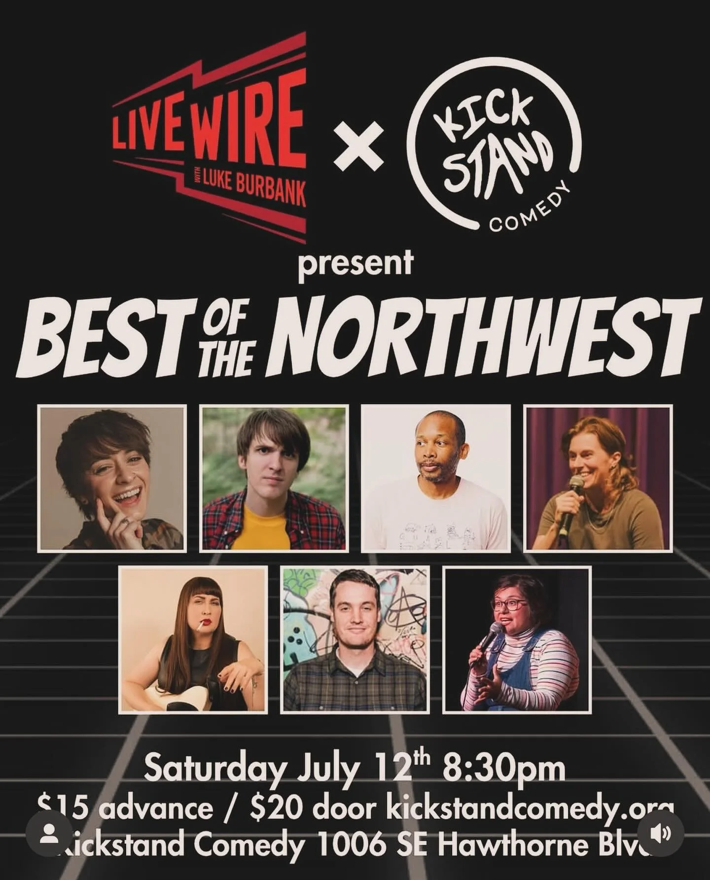 🚨 ALERT 🚨 The lineup for tonight&rsquo;s Best of the PNW presented by @livewireradio X @kickstandcomedy show is so STACKED with great comics it *almost* seems unsafe. Stretch your sides and prepare to have new laugh lines by the end of the night. A