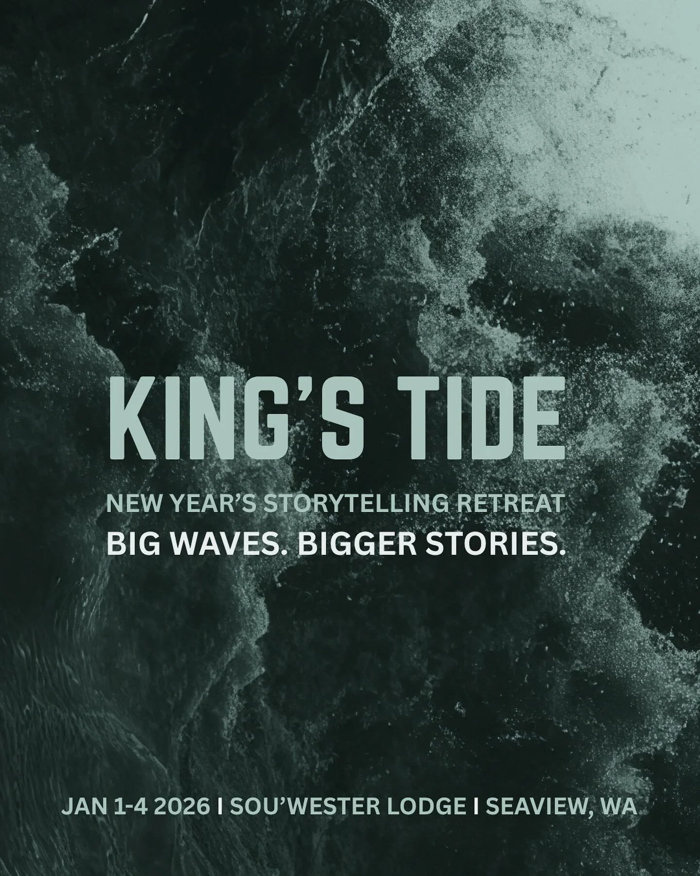 Thrilled to announce something I&rsquo;ve put together: King&rsquo;s Tide: New Year&rsquo;s Storytelling Retreat @souwester. On Jan 1, Join me and 9 others for an intimate workshop experience on the coast during King&rsquo;s Tide, the biggest waves o