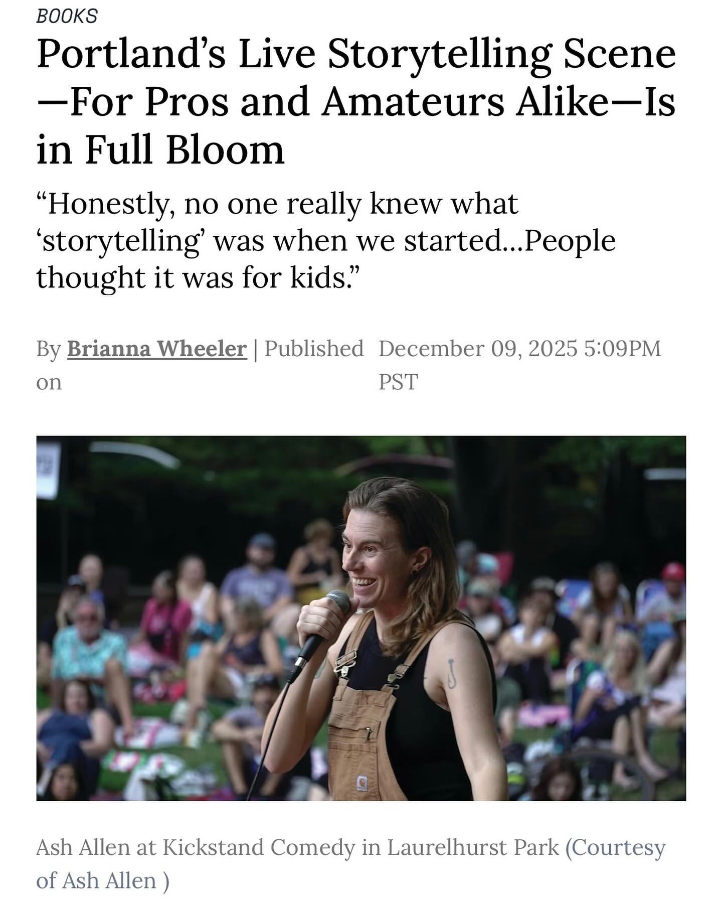 YALL. This heart o&rsquo; mine is filled to the brim with appreciation to be included in the @willametteweek article about storytelling. Thanks @briyonceflipy for shining a light on the amazing community we have here in Portland. When I moved here 4 