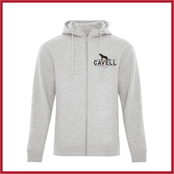 Cavell heavyweight zip hoodie - grey