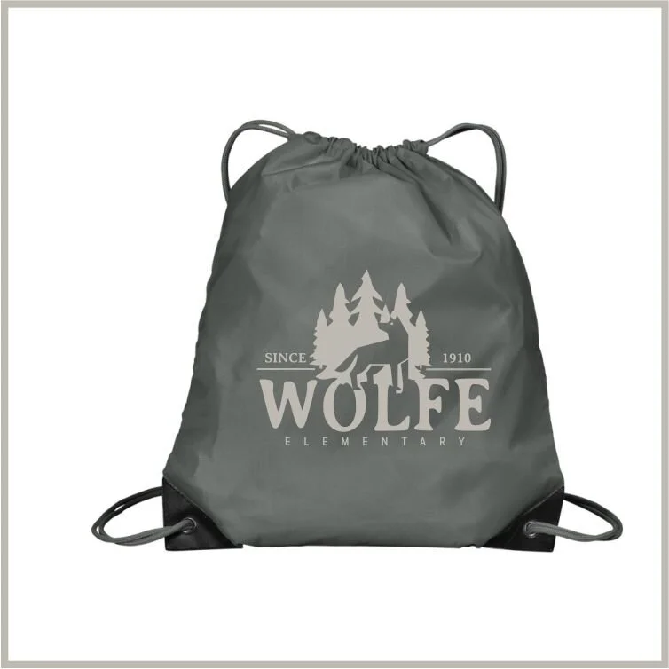 Wolfe cinch bag - grey