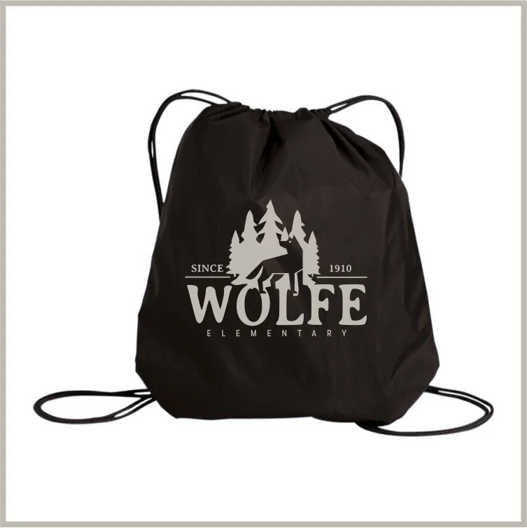 Wolfe cinch bag - black