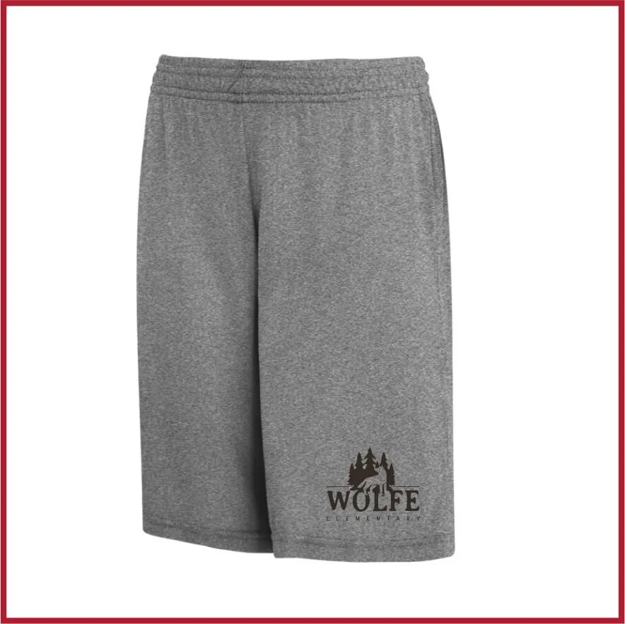 Wolfe youth sport shorts - heather grey