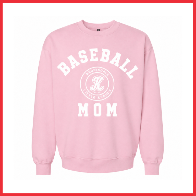 Kerrisdale Little League. Mom crewneck - pink