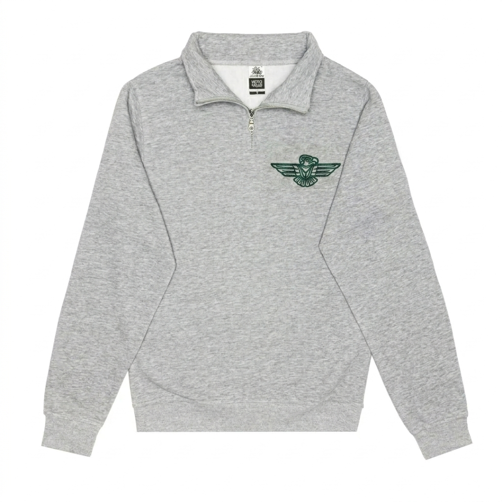 LSS Thunderbird Unisex Quarter Zip Sweatshirt - Sport Grey