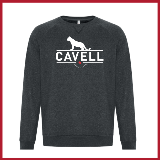 Cavell heavyweight crewneck - black heather