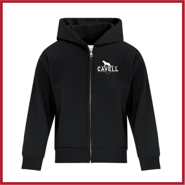 Cavell zip hoodie - black