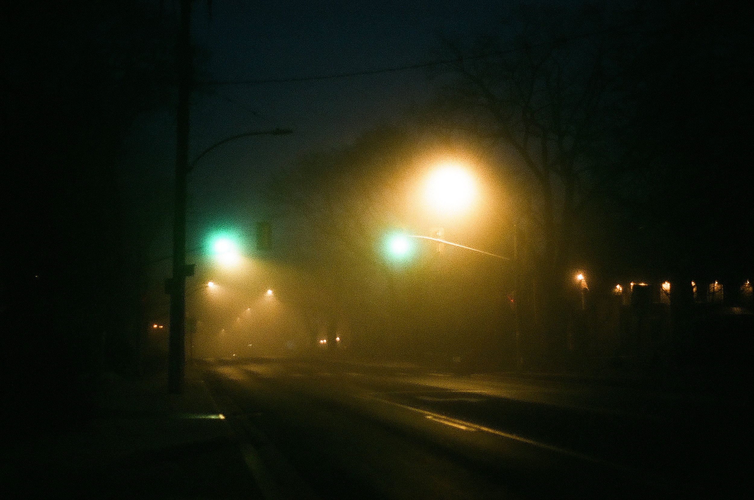  Foggy night intersection, Ontario 