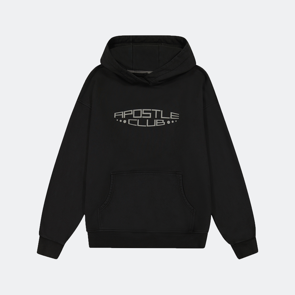 Patmos - Double Cross Zippered Hoodie in Charcoal - QILO