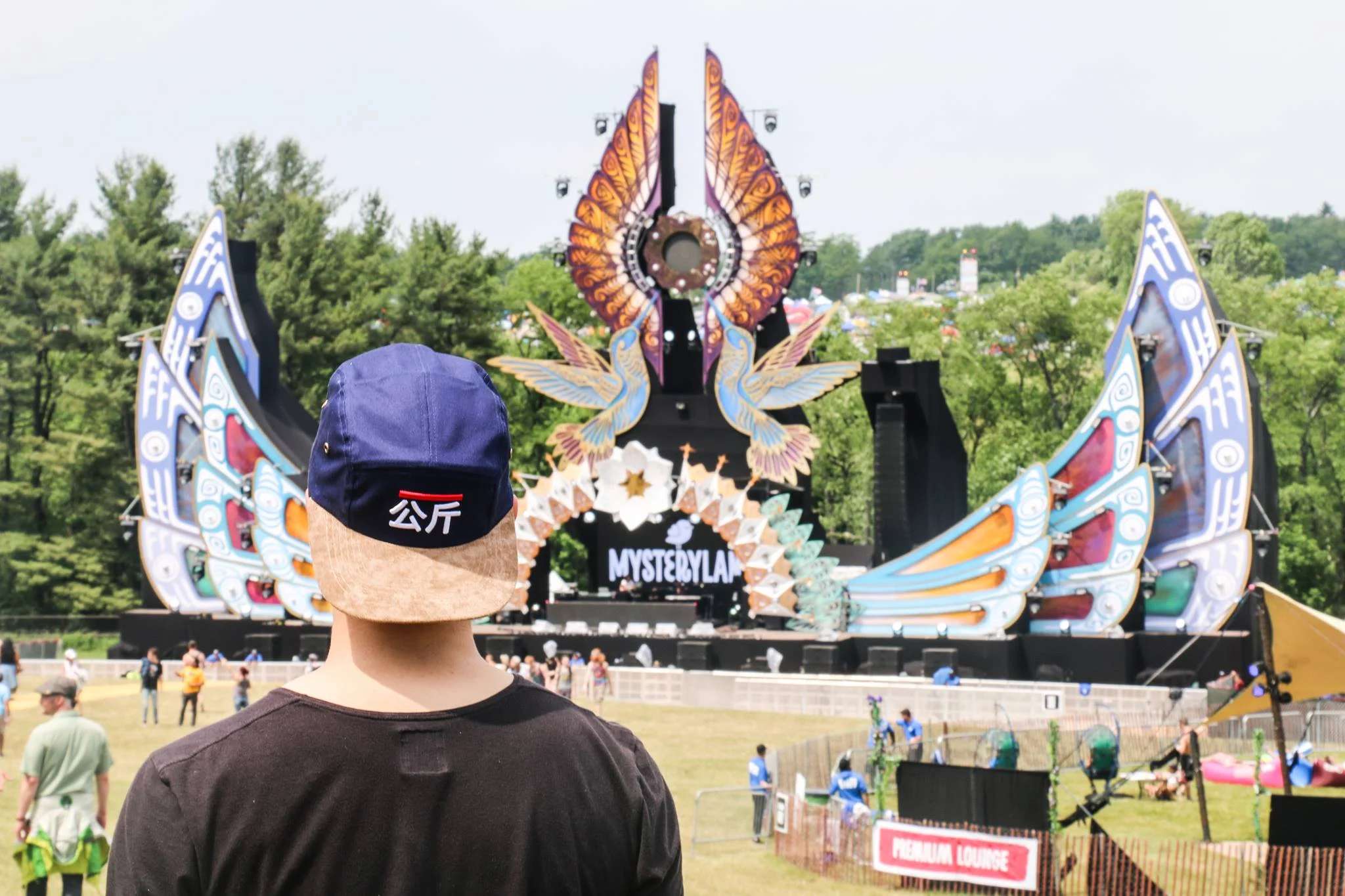 Overlooking Mysteryland's main stage during sound check. Get this cap here . Photo by Jarrell Chalmers . 
