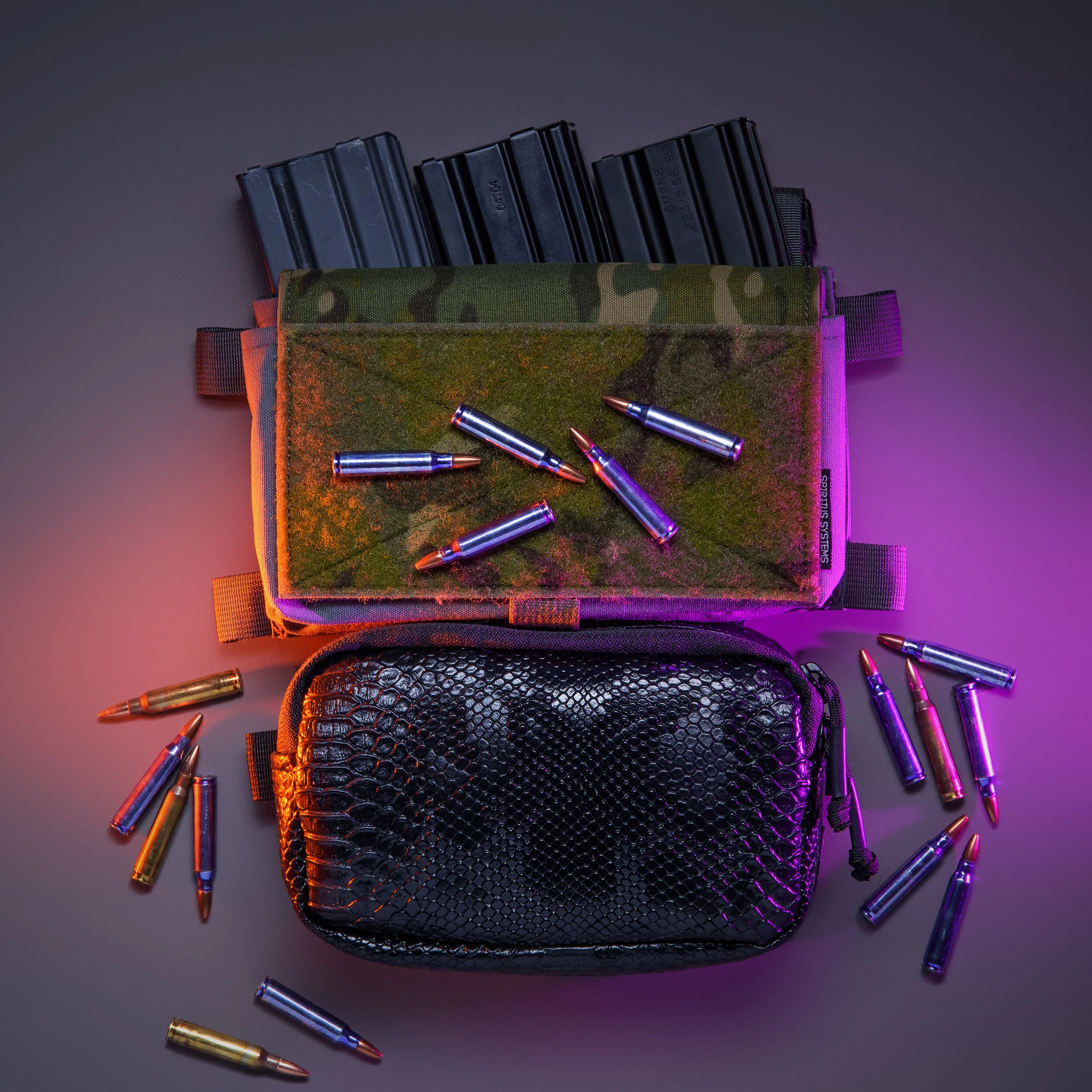 Halloween Special: Convertible Pouch in Spooky Black Snakeskin