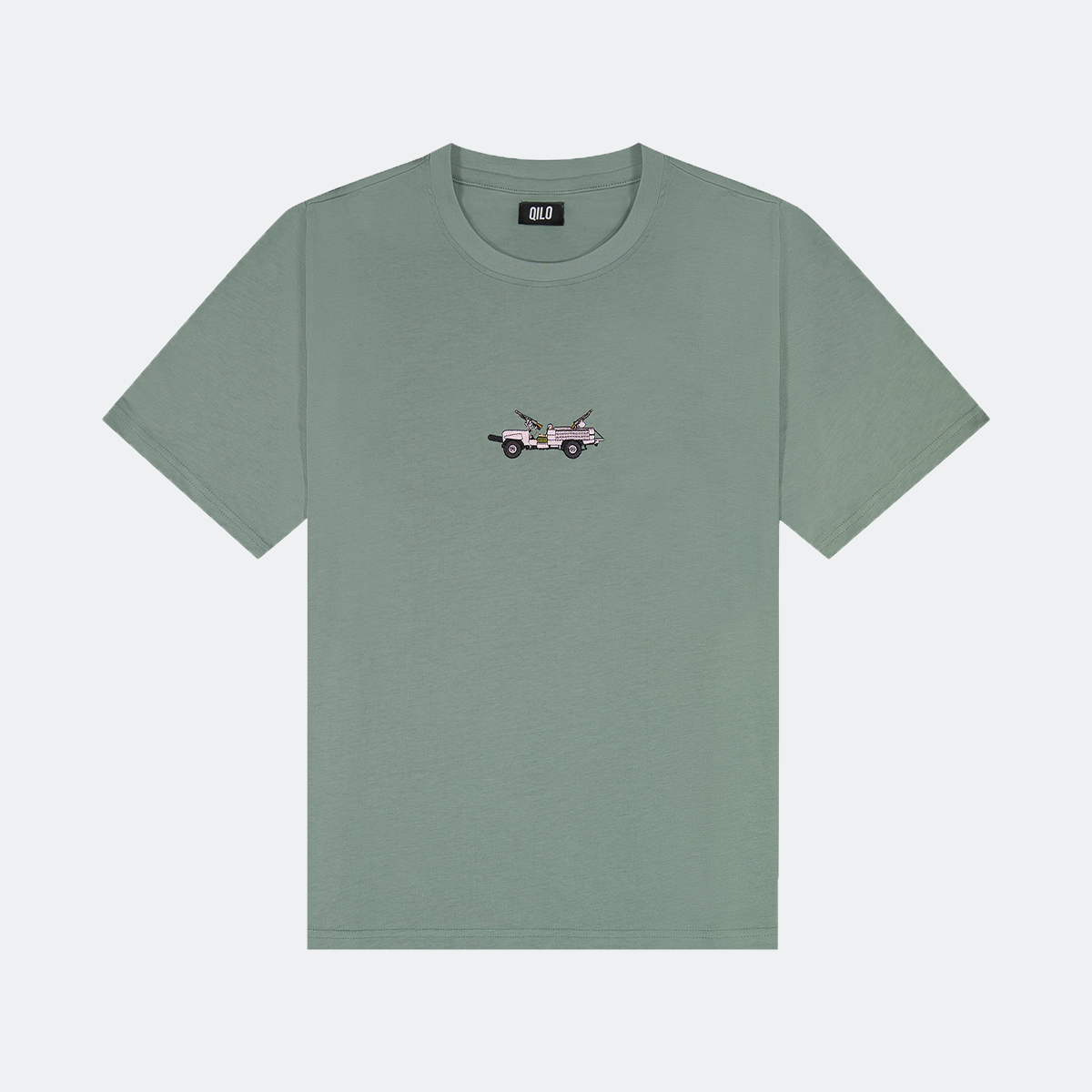 Technical Embroidered Tee in Watermelon (Land Rover Series IIA “Pink Panther”)