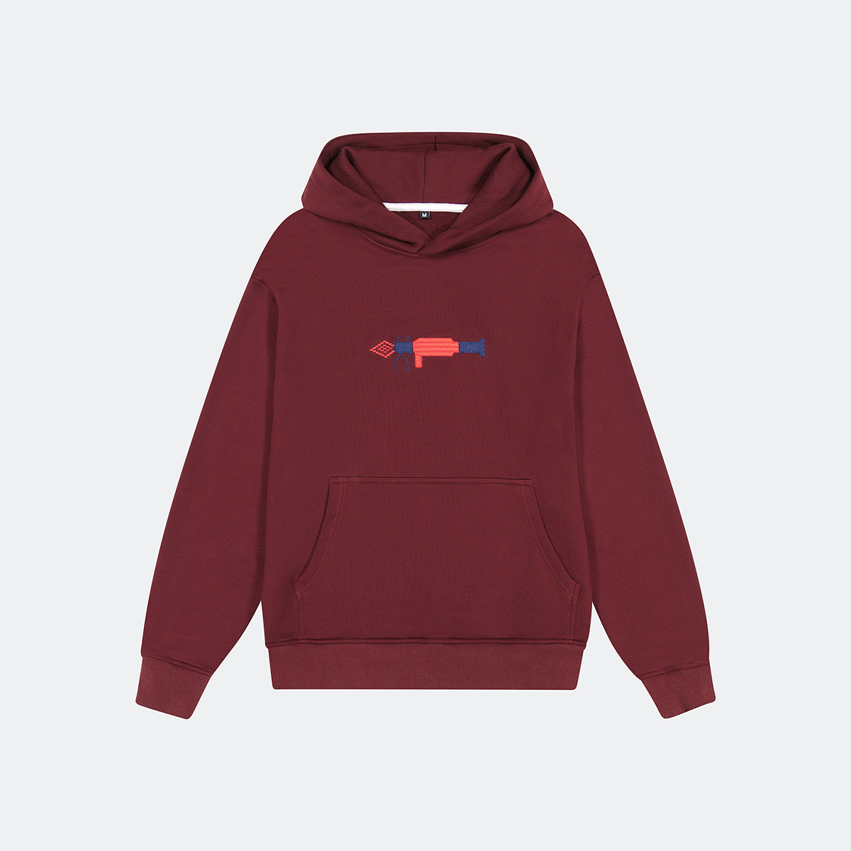 1 of 1 SAMPLE - RPG Embroidered Hoodie in Burgundy (M)