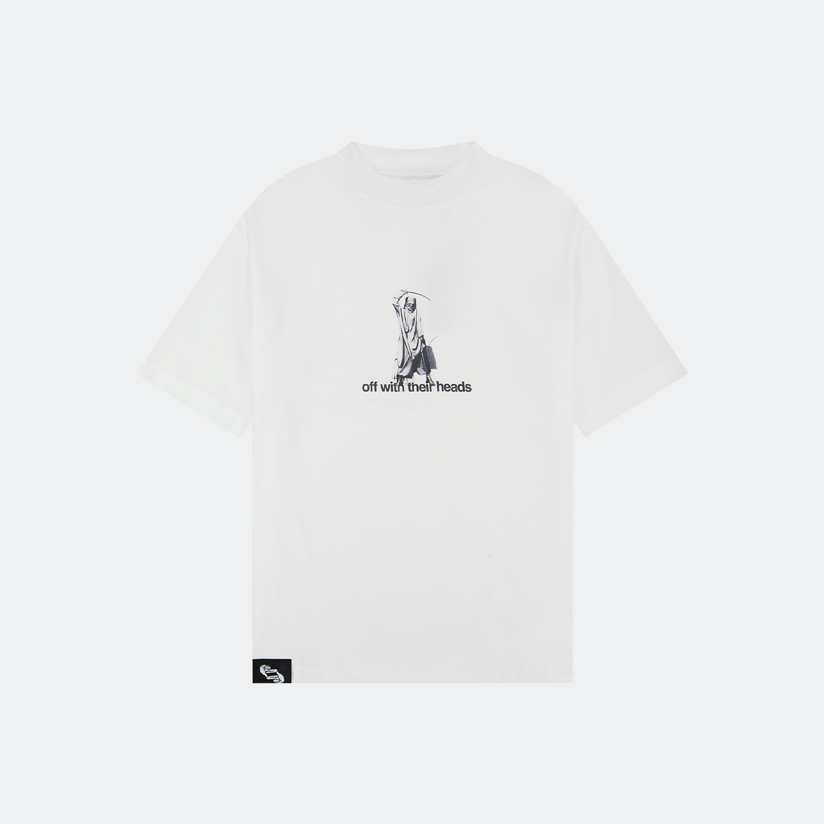 "Off With Their Heads" Tee in White (QILO x FVRCRNRS)