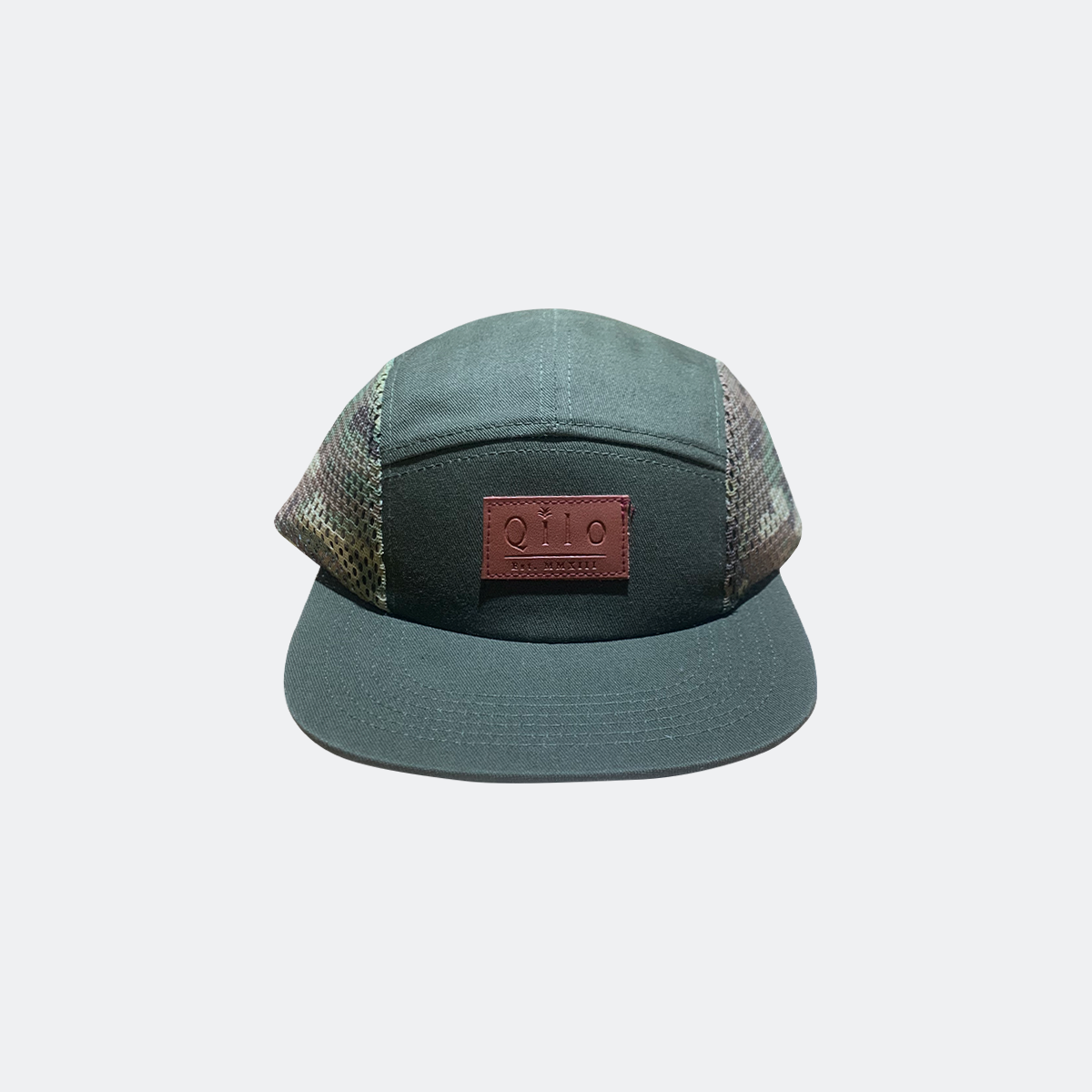 1 of 1 SAMPLE - 5-Panel Cap in Ranger Green / Multicam Mesh