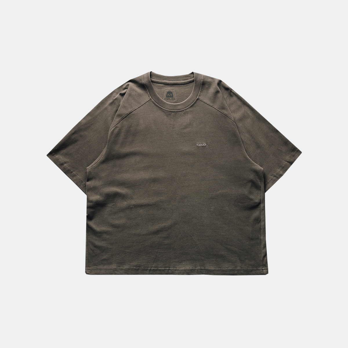 Block Tee in Burnt Ash