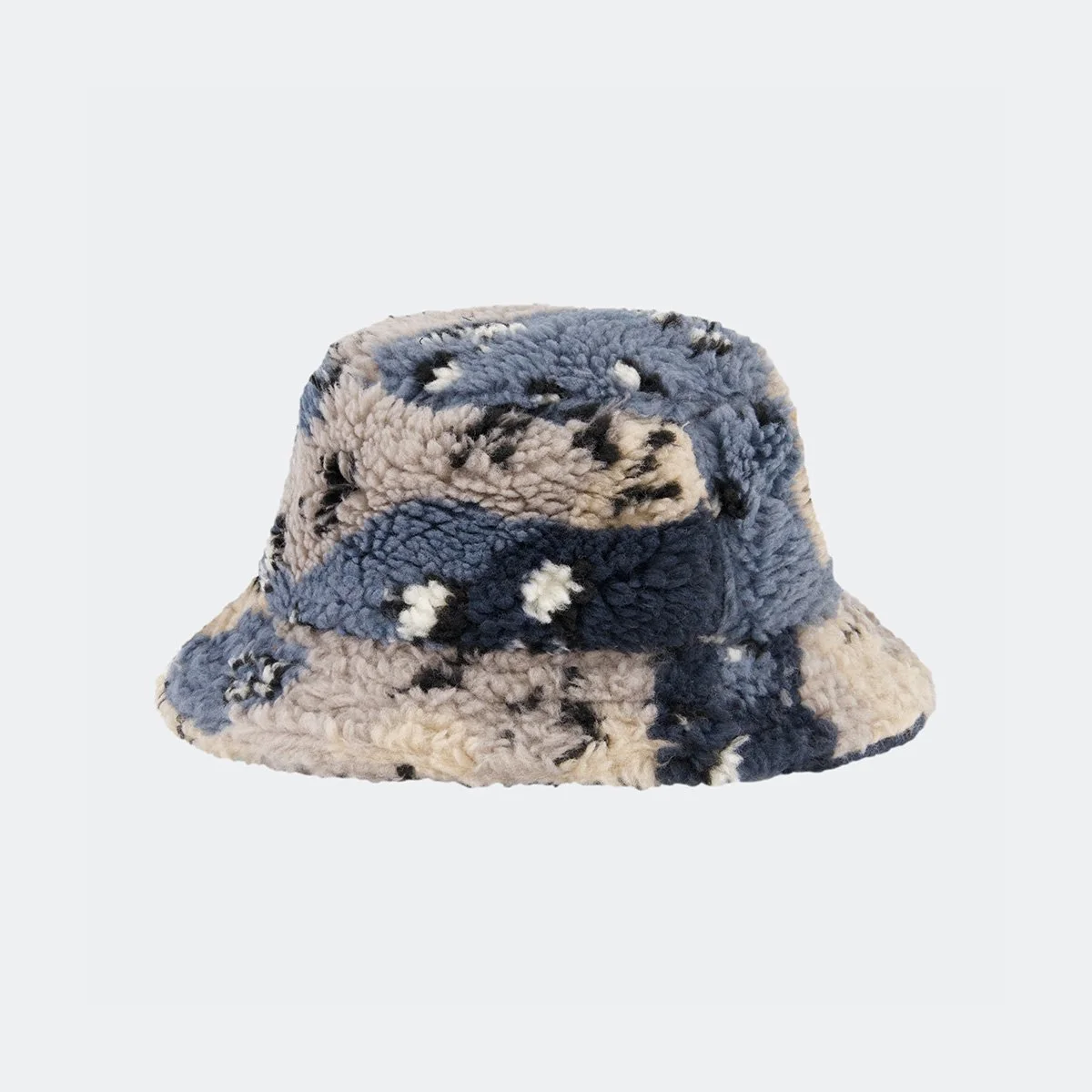 QILO x Whitephosphor Sherpa Bucket Hat in Blueberry Choco Chip