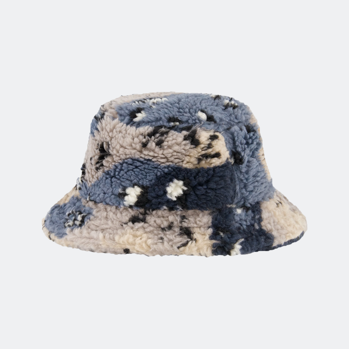 QILO x Whitephosphor Sherpa Bucket Hat in Blueberry Choco Chip