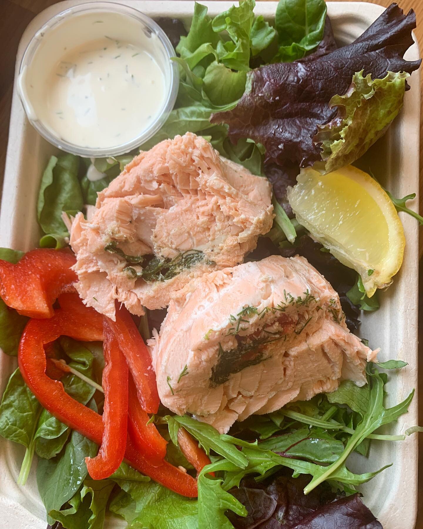 The first of many summer platters to come: poached Salmon &amp; Leon Dill sauce 😋 absolutely delicious! New this weekend!