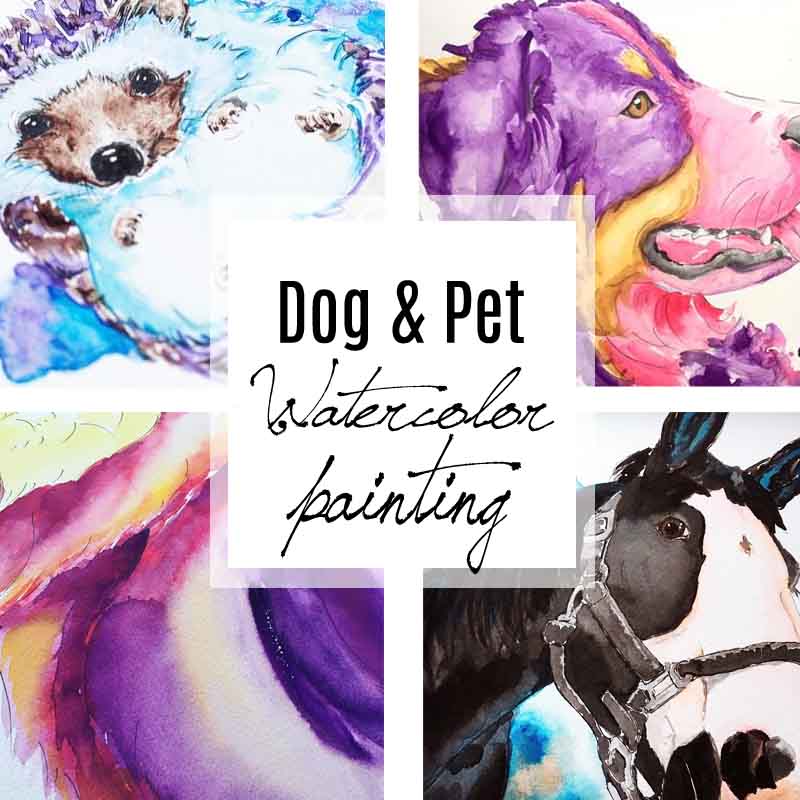 dog watercolor