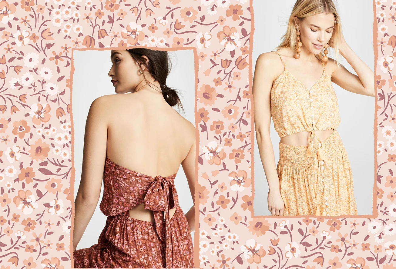 Ditsy floral textile print design for Tiare Hawaii