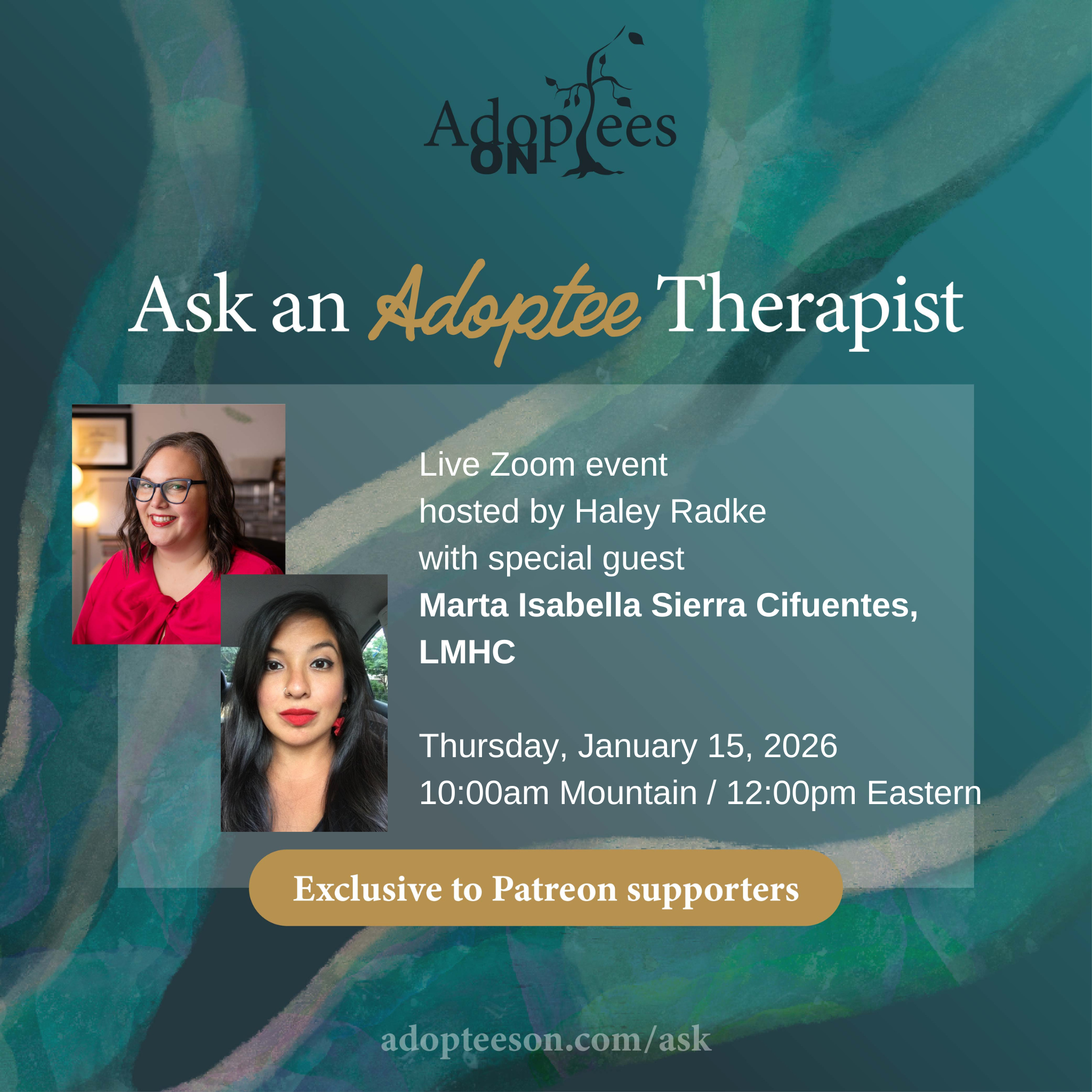 January Ask an Adoptee Therapist with Marta Isabella Sierra Cifuentes, LMHC 