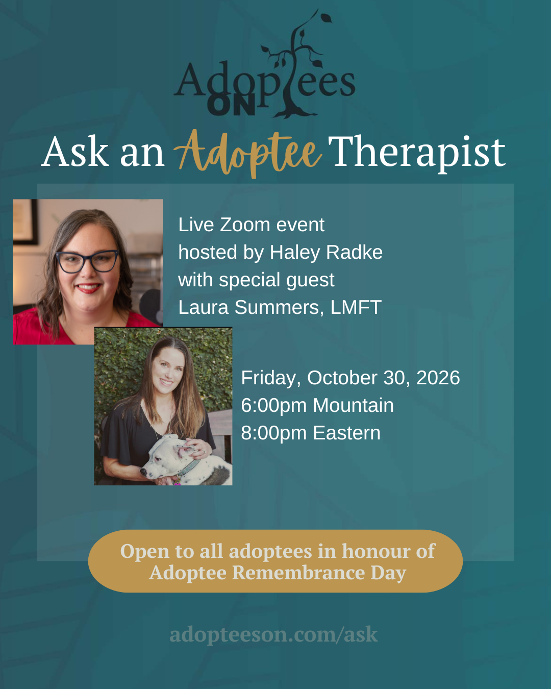 October Ask an Adoptee Therapist with Laura Summers, LMFT