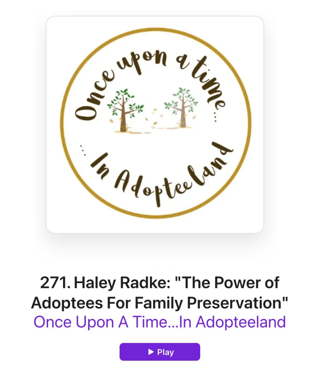 Thrilled to share that I was a recent guest on @jenniferdyanghoston's podcast, Once Upon A Time...In Adopteeland. We talked about my new projects @onadoption and @adoptionpoppodcast. We also discussed @adopteesffp and the importance of adoptee and fi