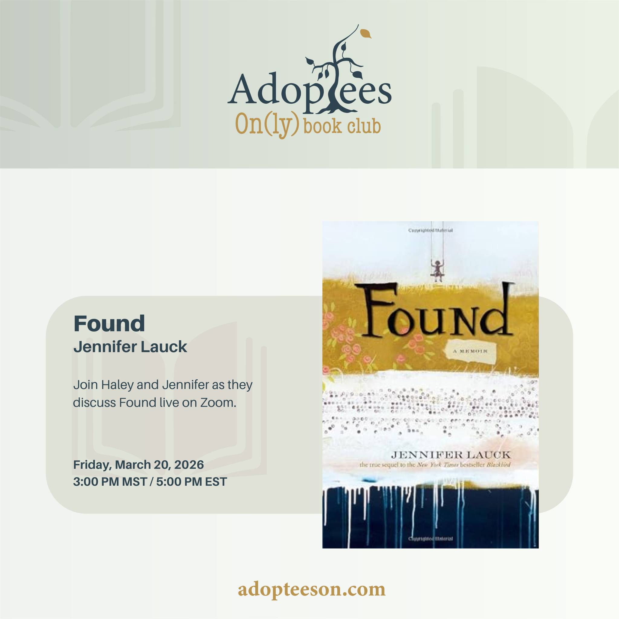 Adoptees On(ly) Book Club: Found by Jennifer Lauck