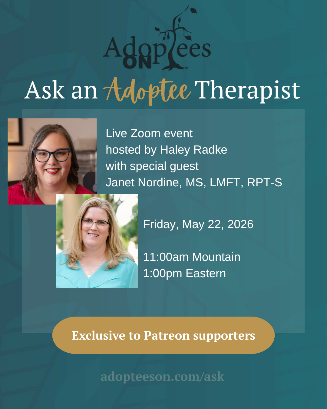 May Ask an Adoptee Therapist with Janet Nordine, MS, LMFT, RPT-S