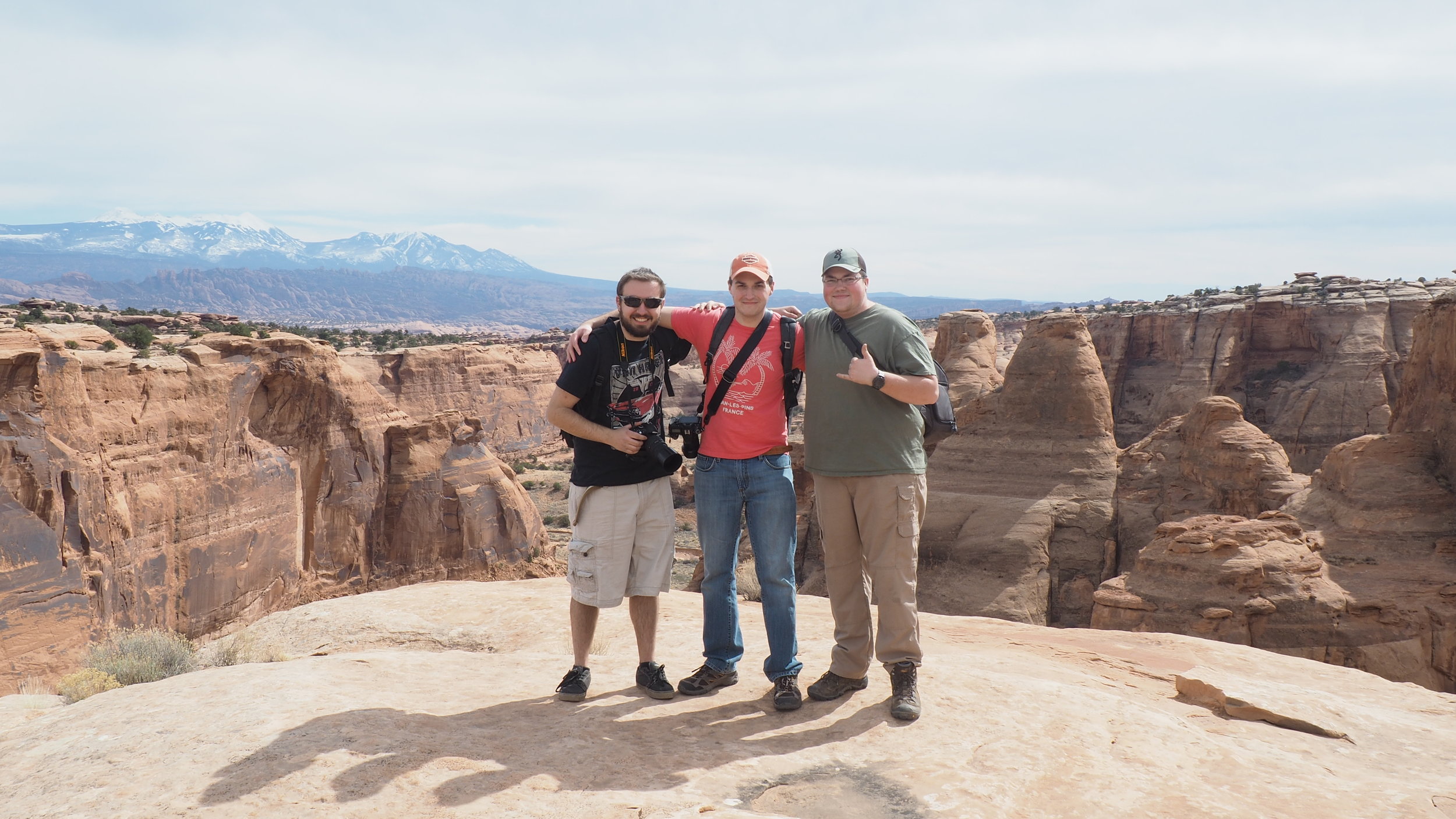 Photo Credit: Kyle Fred. Robert, Dallas, and I near the Gemini Bridges.