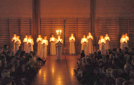 Celebration of St. Lucy's Day in Denmark