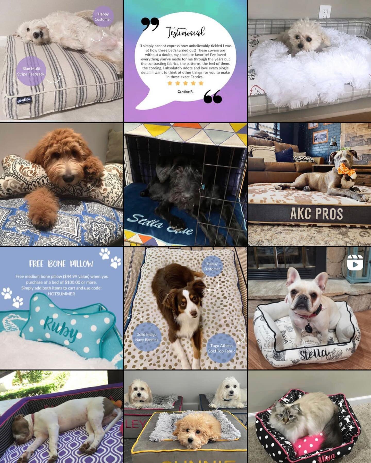 We&rsquo;re loving the feed we curated for our client @jadorepetbeds! They came to us looking for an agency that could build a results driven marketing strategy and build a social media presence that truly reflects the quality of their products! SWIP