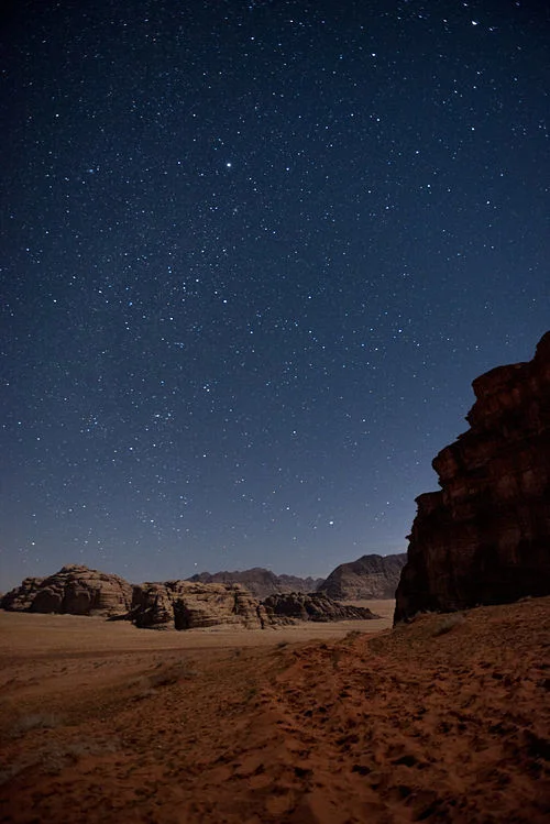 For all of our tours , you can decide to sleep under the stars in the open air beneath the starry desert sky.