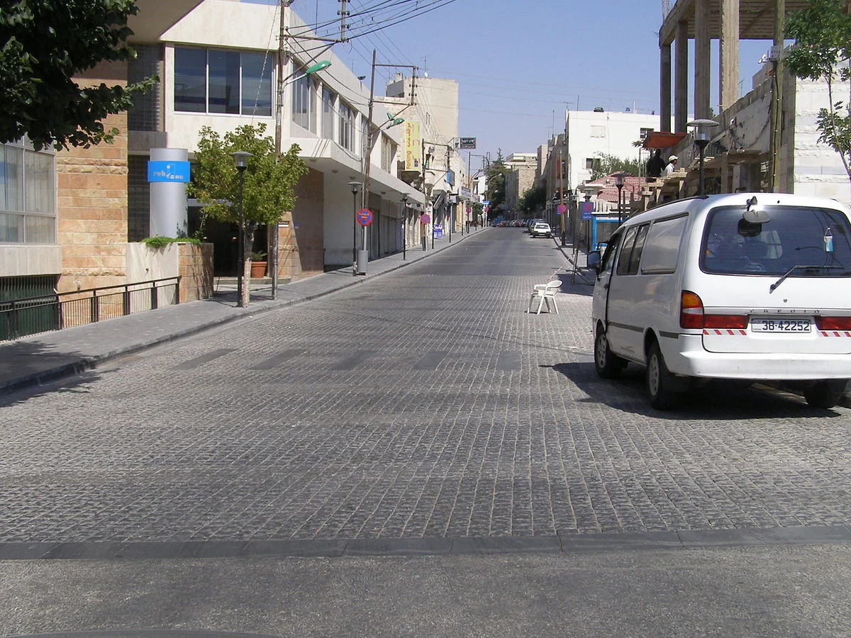 Rainbow Street in Amman on a quiet morning.
