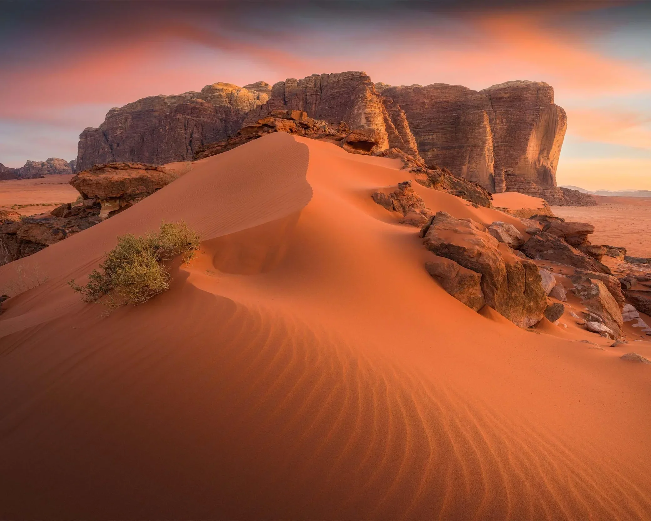 wadi rum dunes mountain