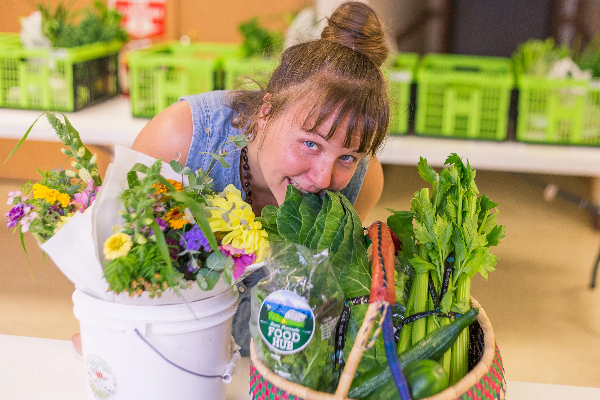 Robbi is also one of the Food Hub's most active customers! Photo by K.Boone for the Kenai Peninsula Food Hub. 