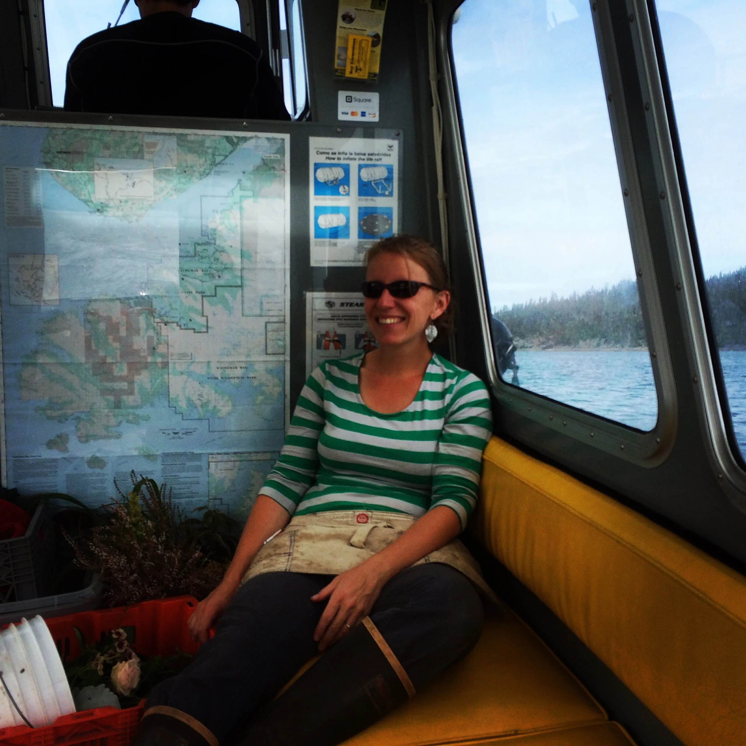 Heading home after a fun, and long, day! The *best* way to commute to work - by boat!