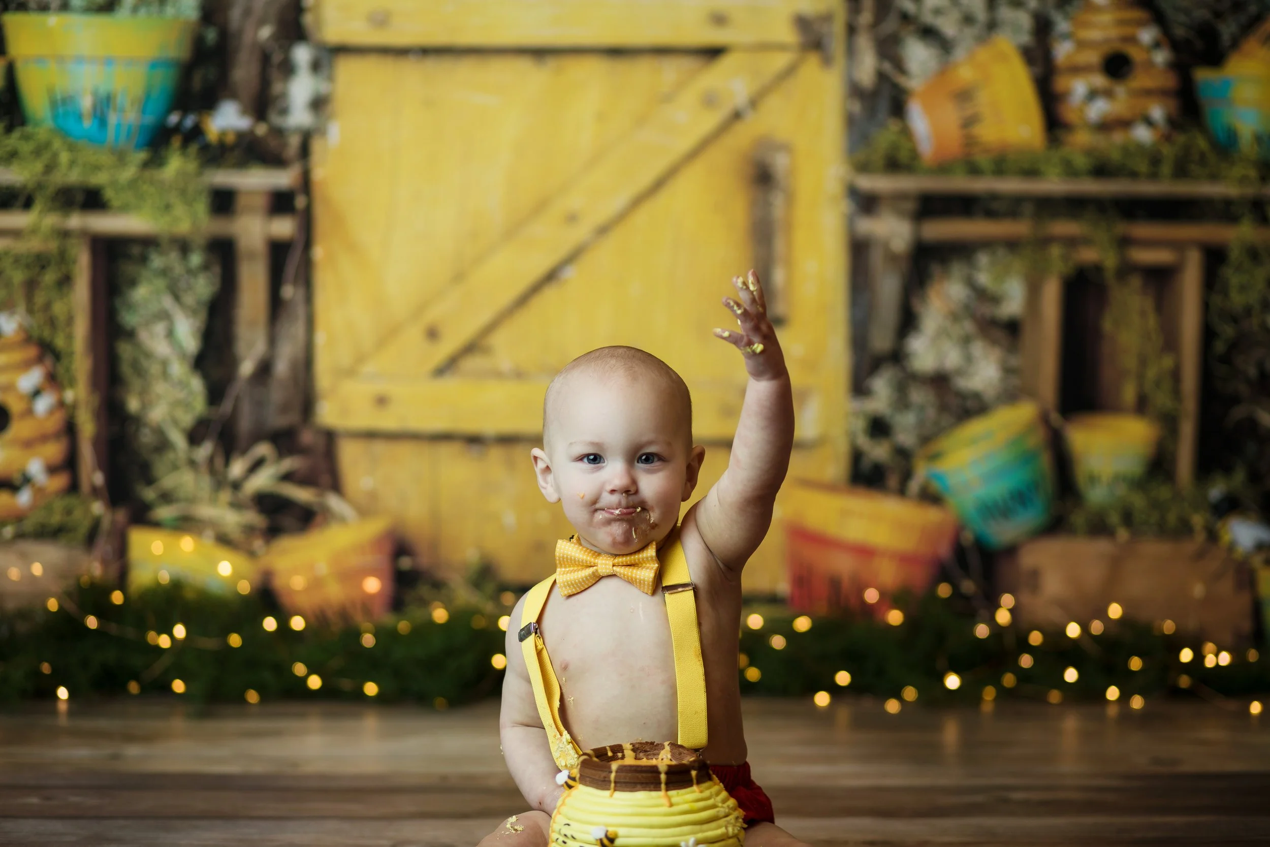 Anchorage Cake Smash Photographer | "G" Pooh Inspired Cake Smash