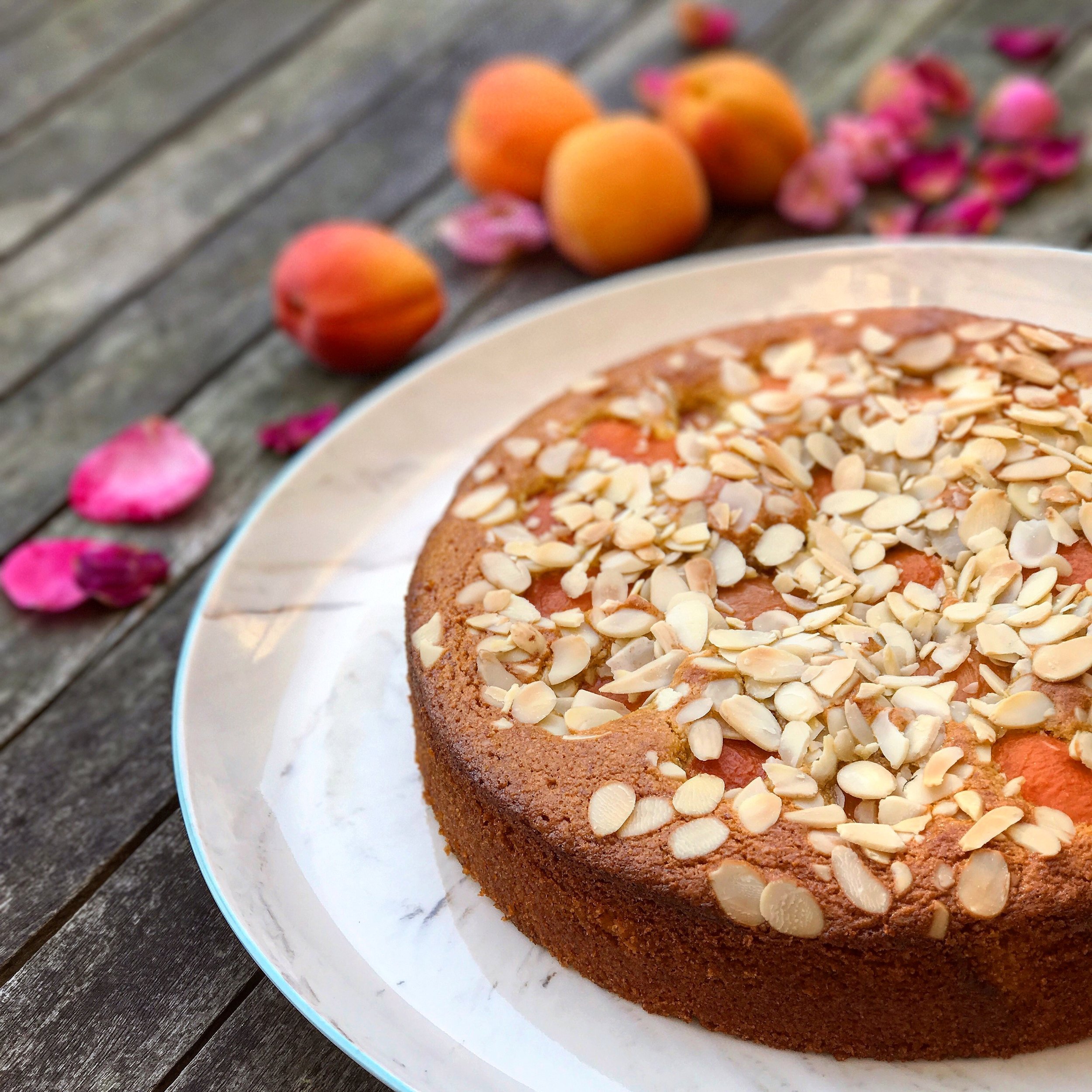 Apricot, almond & rose water cake (GF, DF)