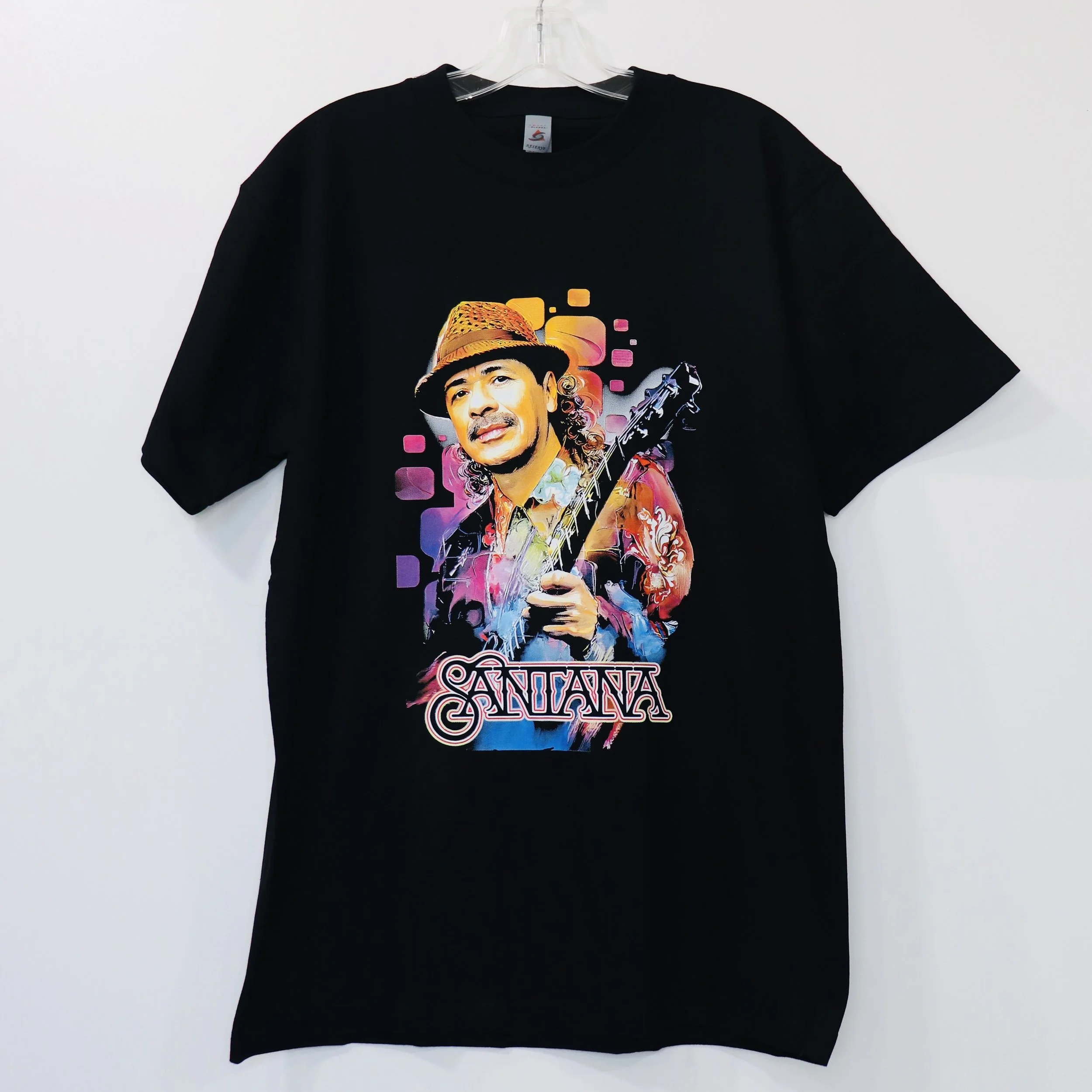 KURFEWZ LATIN TEE - SANTANA ON BLACK IMG_2710.JPG