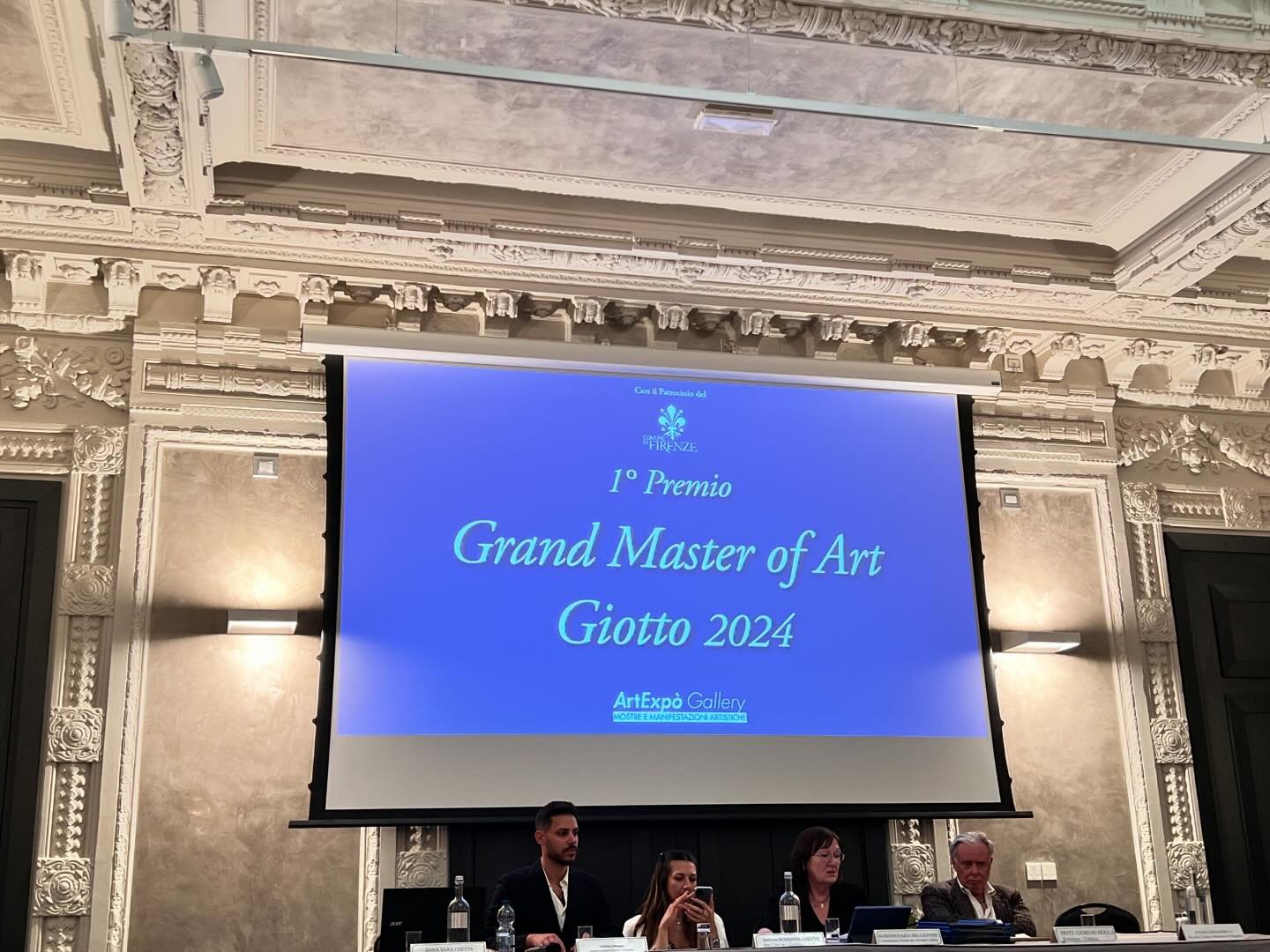 Saturday 6th April, at the Grand Hotel Baglioni in Florence, took part the ceremony of the award &ldquo;Grand Master of Art Giotto 2024&rdquo;.
Thank you to @artexpo_gallery for being selected  and awarded with this prize.

#artexpogallery #artfirenz