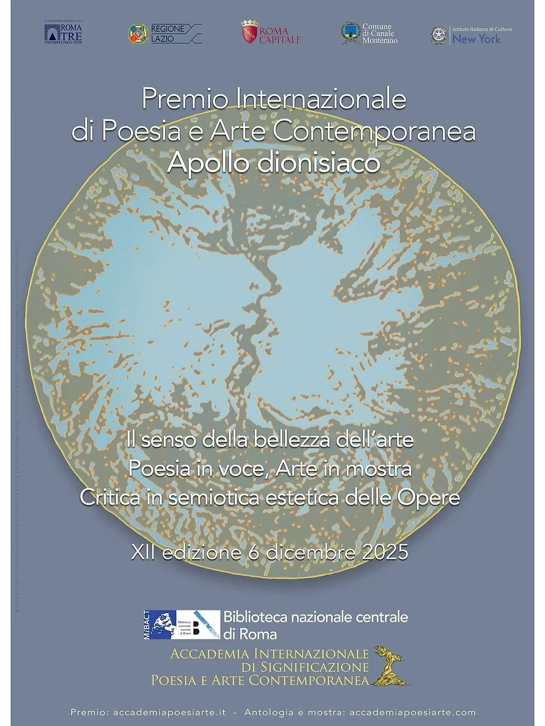 Pregevole Artista Eva Breitfuß,
Voglia gradire le sentite congratulazioni dell’Accademia Internazionale di Significazione Poesia e Arte Contemporanea, in Convenzione formativa con l’Università degli Studi di Roma Tre, accre