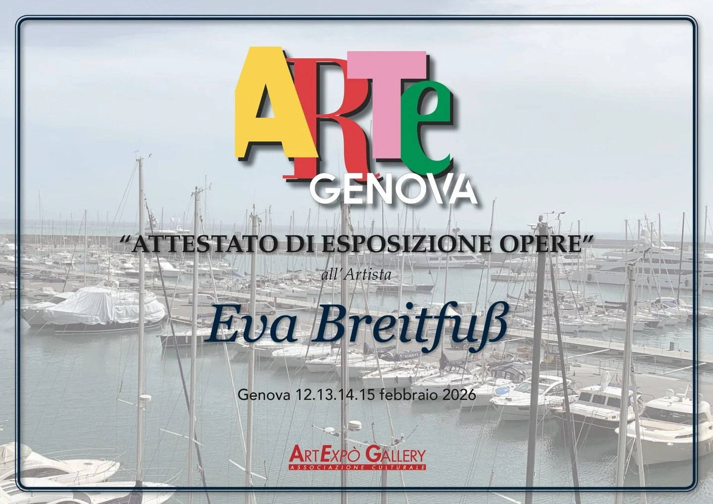 COMING SOON&hellip;✨✨✨
ART GENOVA
Genova, February 12. 13. 14. 15. 2026
@artexpo_gallery 

#artfair #artexhibition #contemporaryartwork #contemporaryartist #breitfusseva