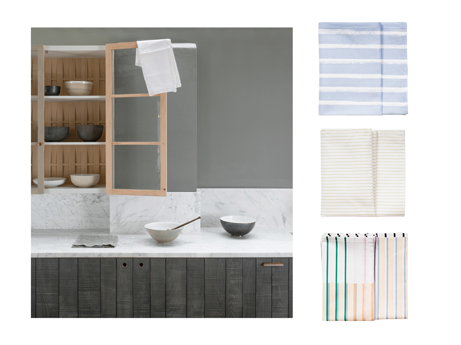 Sebastian Cox kitchen by Devol Ugo tea towel by All The Fruits Luisa tea towel by All The F ruits Susy tea towel by All The F ruits