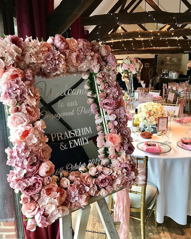 All shades of pink. Celebrating Praisehim and Emily&rsquo;s beautiful engagement party. 
Decor: @fb_bespoke_events 
#engagementparty #weddingdecor #barnweddingdecor #weddinginspiration
.
.
#weddingdecor #wedding #2019bride #weddingplanner #weddingins