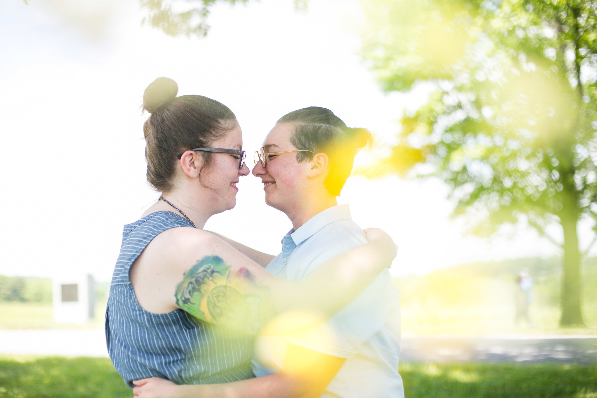 Lee and Alex Valley Forge State Park Queer Engagement Session