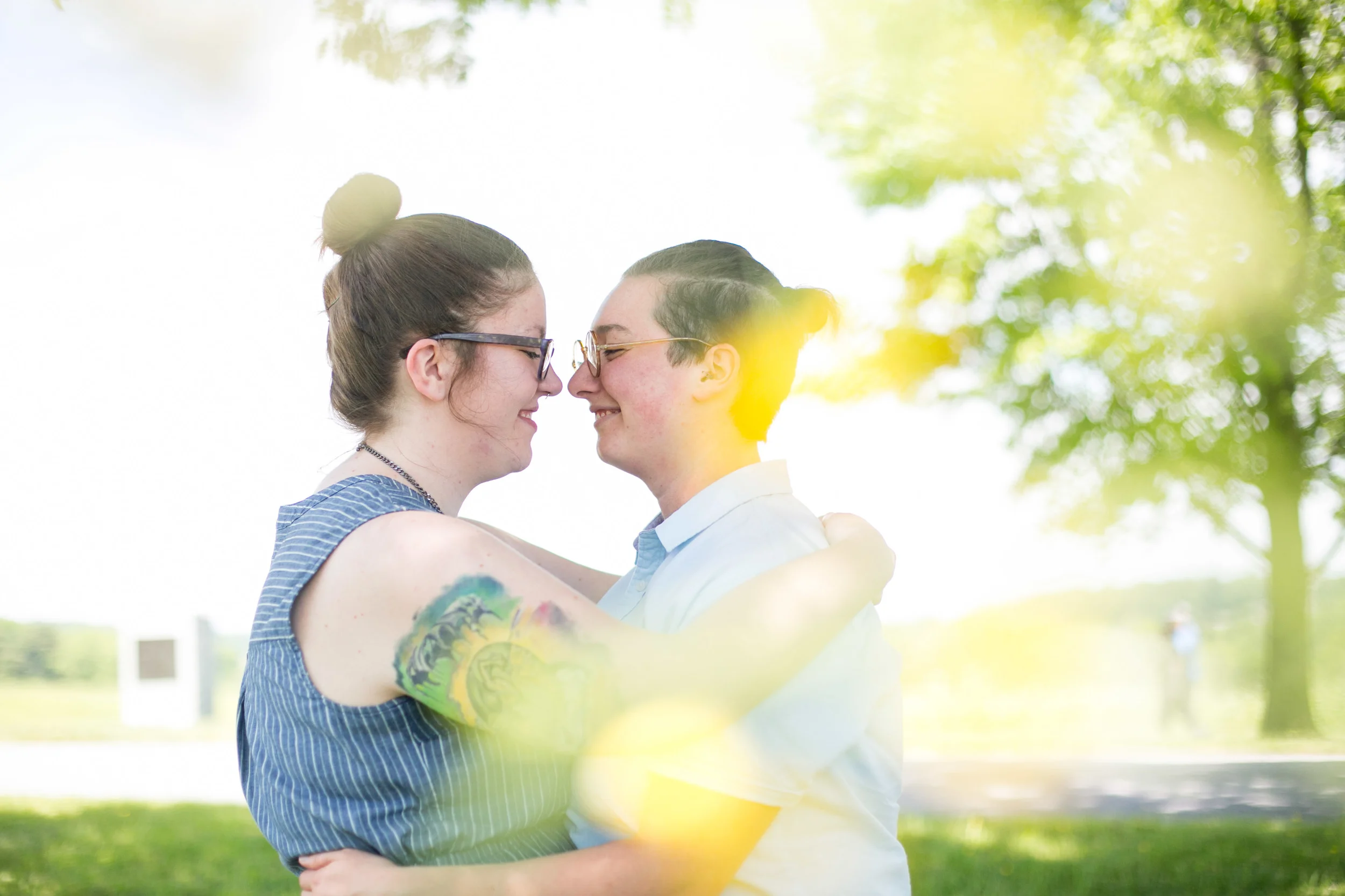Lee and Alex Valley Forge State Park Queer Engagement Session