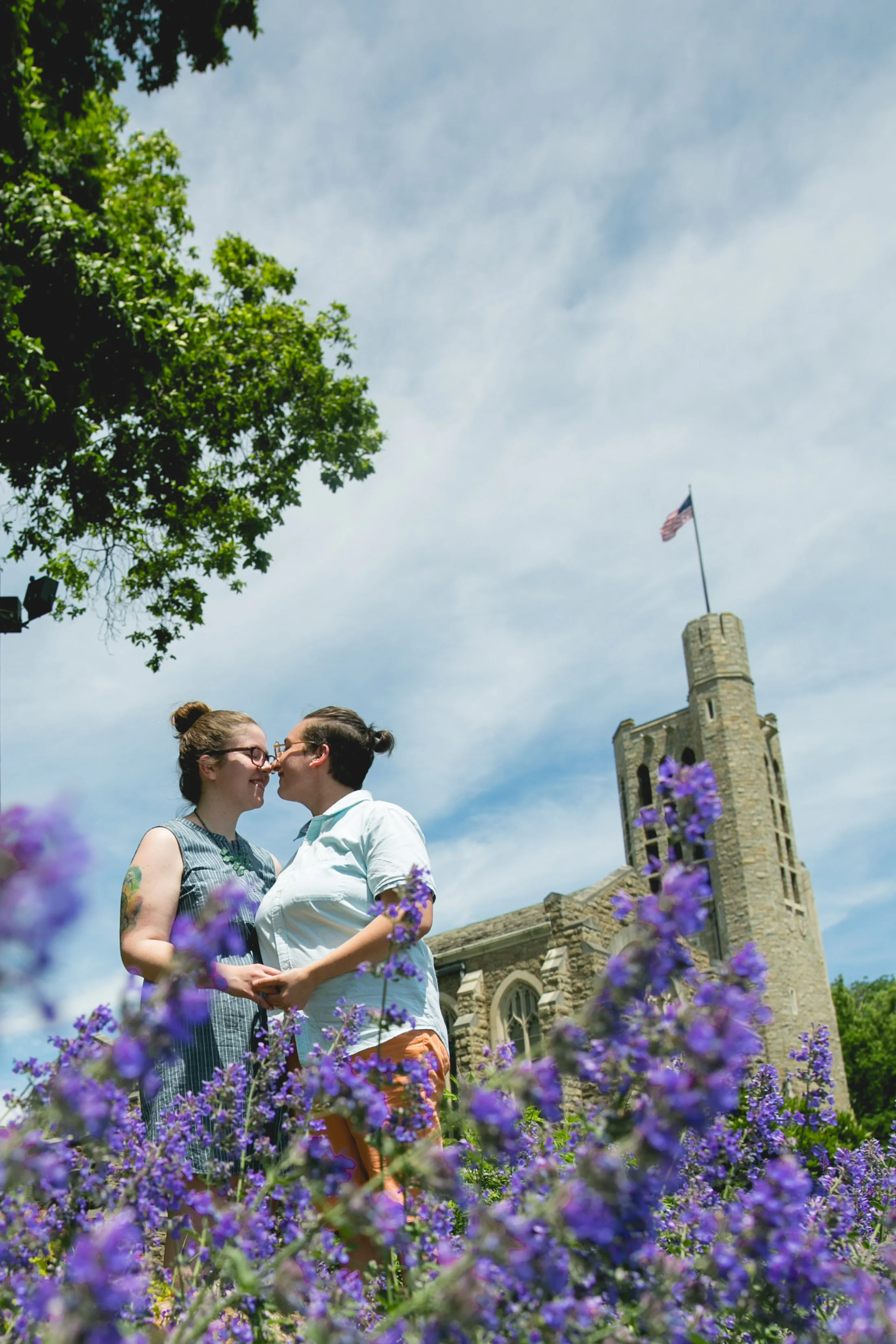 A spring Valley Forge State Park, King of Prussia Pa Queer Engagement session with Alex and Lee by Swiger Photography, Philadelphia's Lesbian Photographer