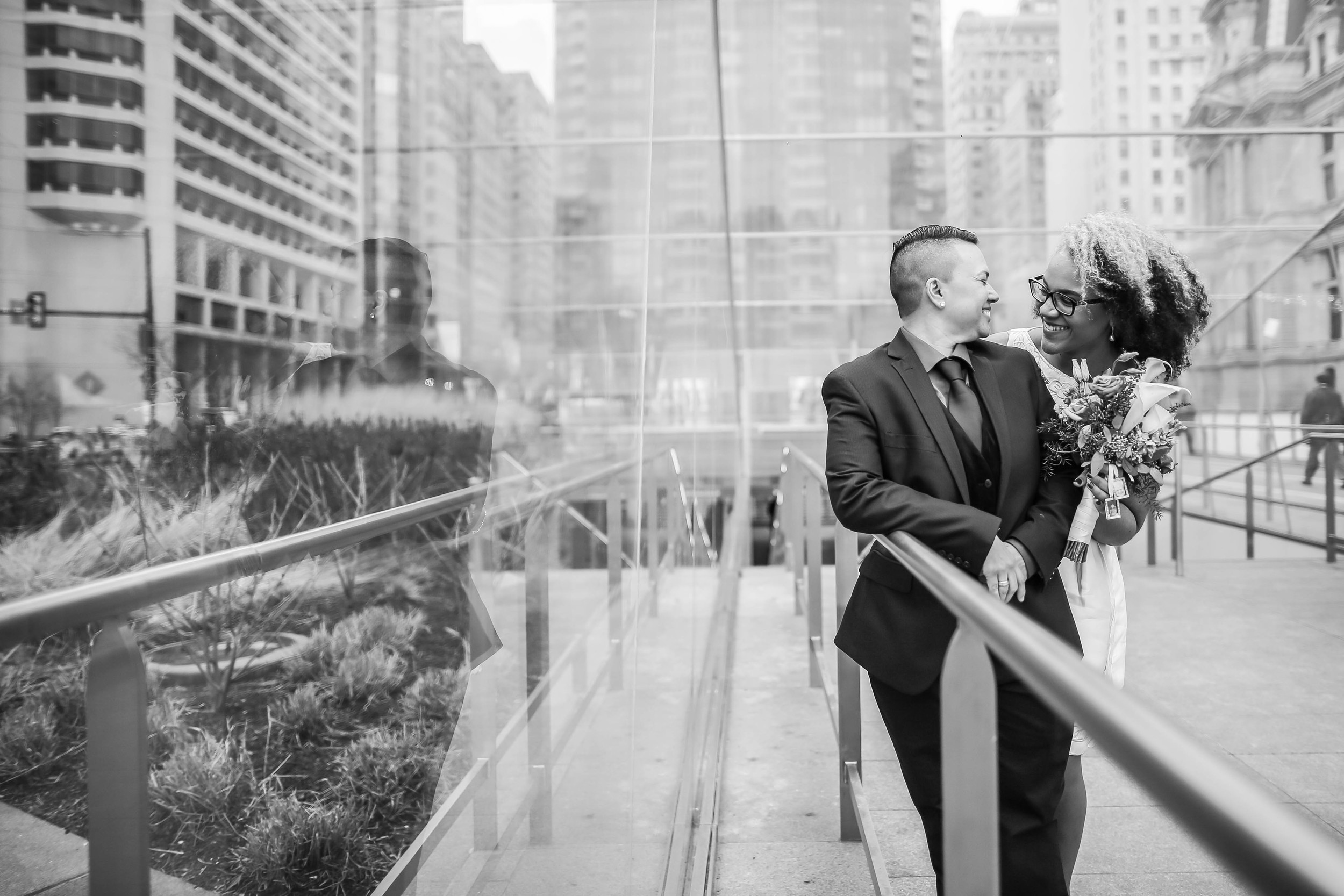 Sophia and Lisa - A Philadelphia City Hall Lesbian Elopement by Swiger Photography, Philly's Lesbian Photographer. www.swigerphotography.com